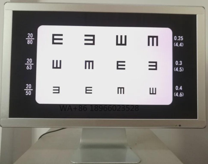 advanced Vision testing equipment K-230-5 23 inch snellen led vision chart eye test projector for s