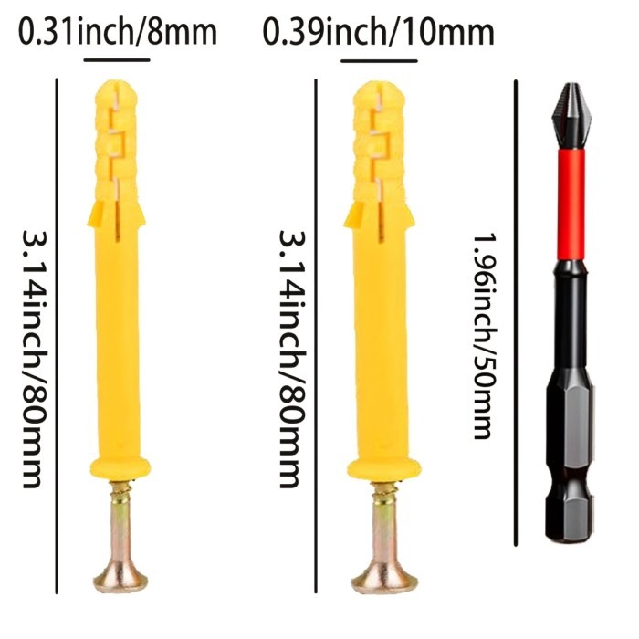 Plastic Drywall Wall Anchors Screw, Self Tapping Screws and Ribbed Wall Anchors,Wall Plug Bolts Exp