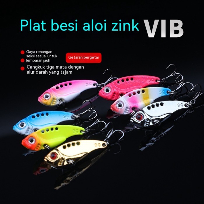 VIB Lure โลหะโลหะผสมสังกะสี Hard เหยื่อยาว Cast Lure เหยื่อเลือด Slot Hook 3g5g7g10g