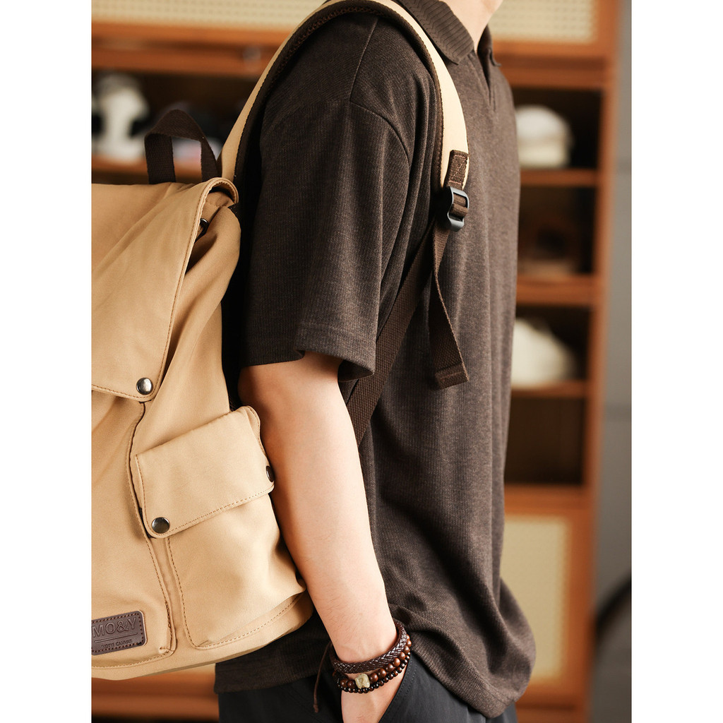 Wuluwear อเมริกันสันทนาการขนสัตว์อะซิเตทหลุมแถบแขนสั้นเสื้อโปโลผู้ชาย 250 กรัมถักทอคอวีเสื้อยืด