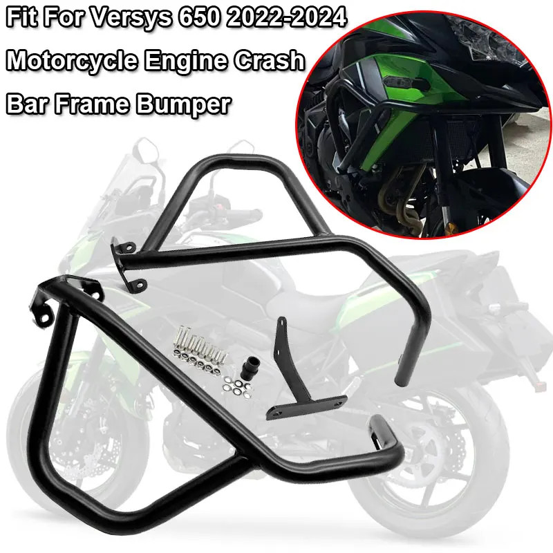 Fit For Kawasaki Versys 650 Versys650 2022 23 2024 Motorcycle Highway Engine Guard Crash Bar Frame