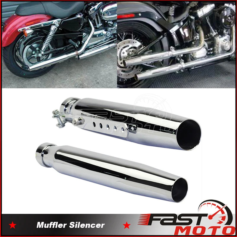 Motorbike Muffler Antiqued Vintage Retro Exhaust Pipe For Harley XV950 M800 1200 XL883 Sportster Dy