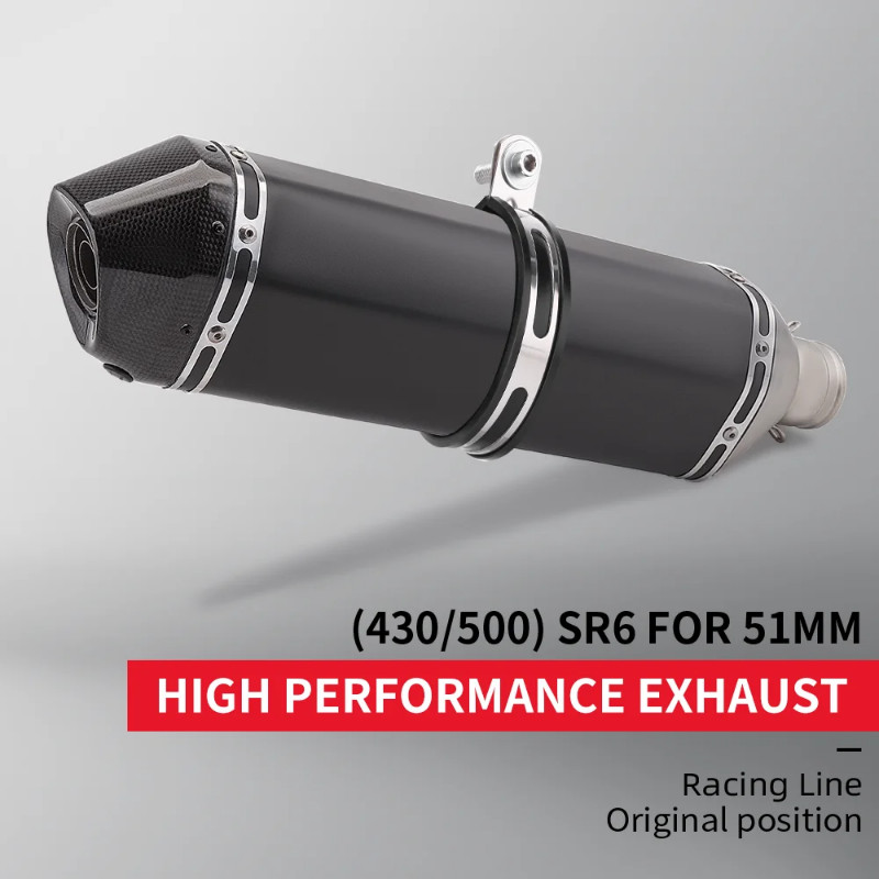 51mm Escape Moto Tube Motorcycle Exhaust Muffler with Db Killer for R3 MT07 FZ1 R6 R15 ZX6R ZX10 Z9