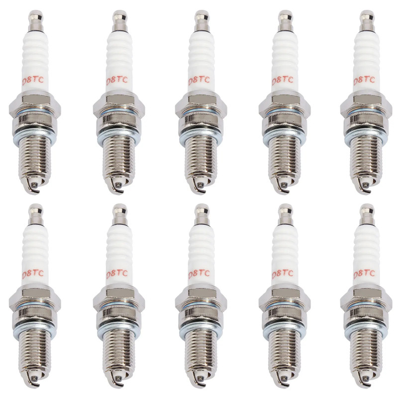 10Pcs Spark Plug D8TC D8EA DR8EA CG 125 125cc-150cc 200cc 250cc GY6 CG125 CF250 CH250 Motorcycle AT
