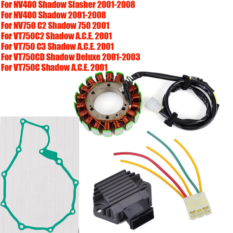 NV400 NV750 VT750 Regulator Rectifier Gasket Stator Coil For Honda NV 400 Shadow / NV VT 750 VT750C