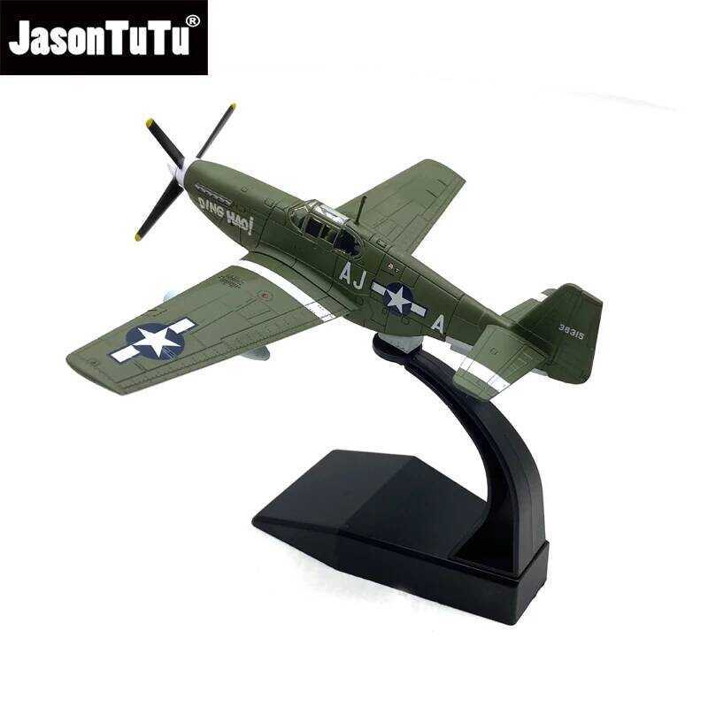 C JASON TUTU Diecast Metal 1/72 Scale American Army Aires P51b Mustang Fighter P51b Airplane Model