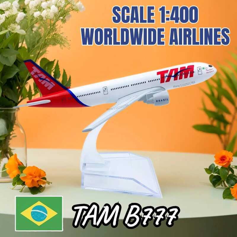 C Scale 1:400 Replica TAM B777 Diecast Aircraft Boeing Airbus Airplane Model Miniature Aviation Fig