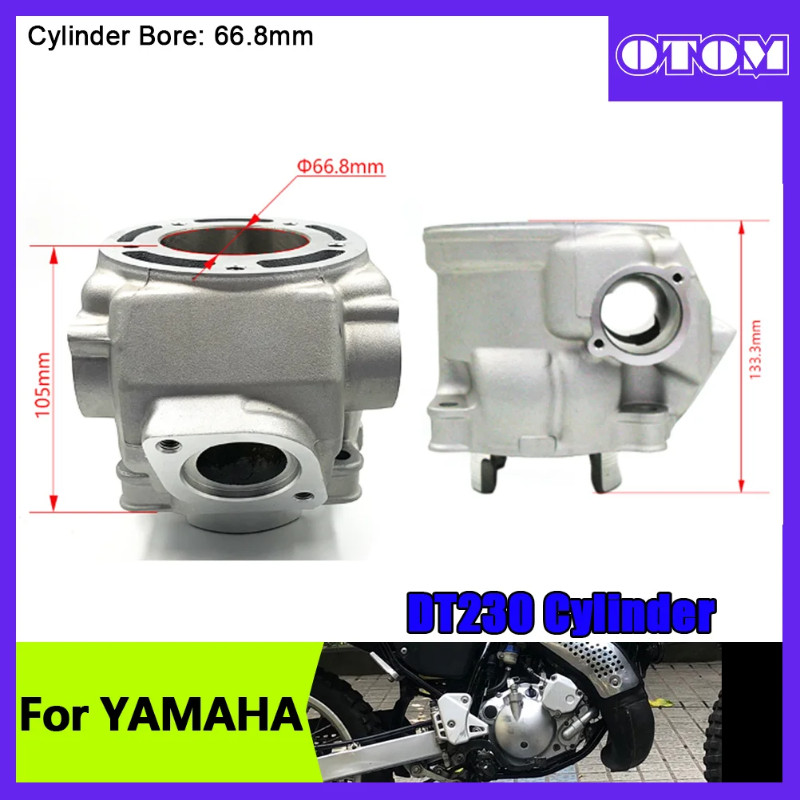 Motocross Air Cylinder Block Motorcycle Engine Parts Standard Bore 66.8mm Cylinder Head For Yamaha