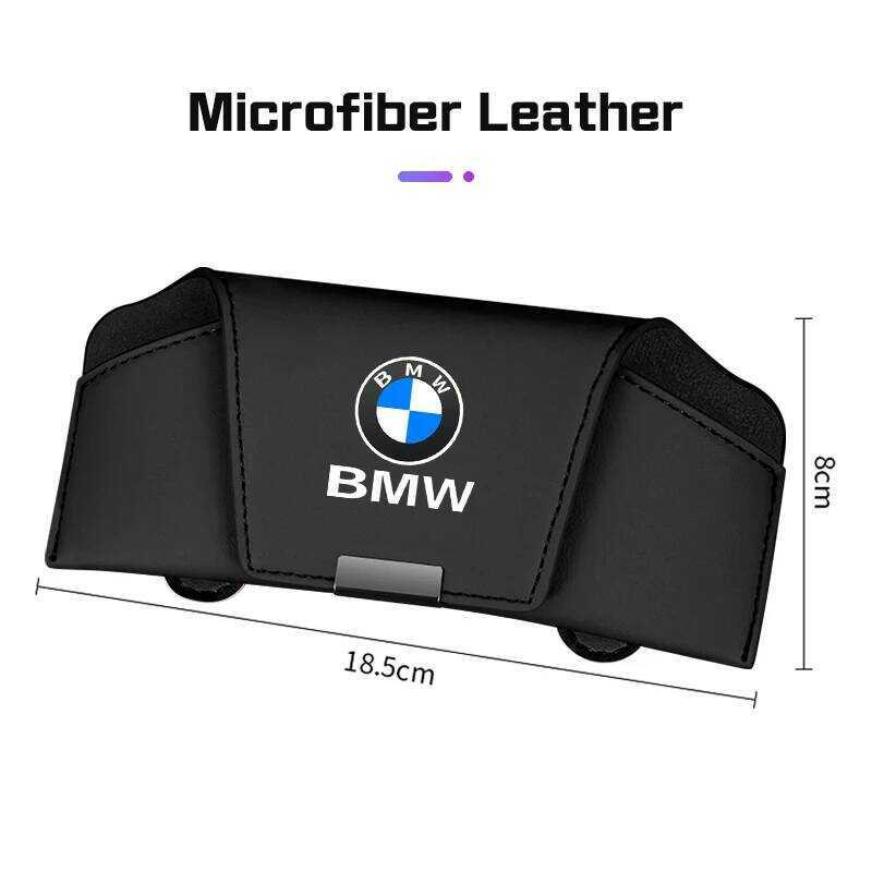 ▥ Car Visor Glasses Case Microfiber Leather For BMW 1 3 5 7 Series E38 E46 E60 E90 E87 G30 G20