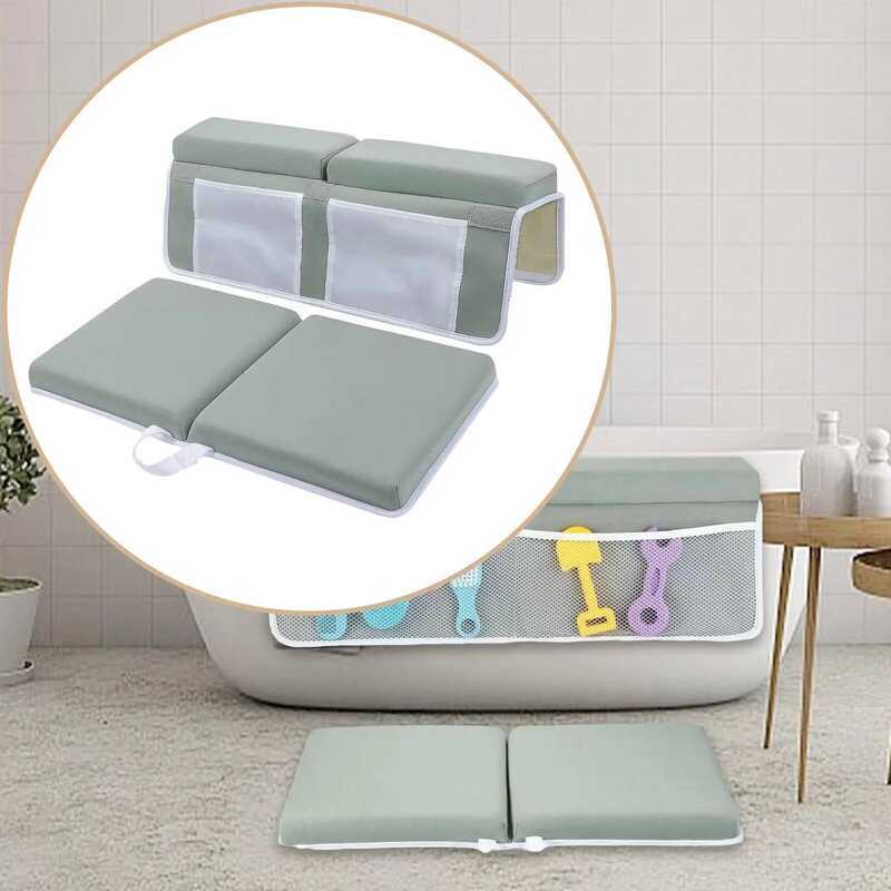 C C Bath Kneeler And Elbow Rest Pad With Mesh Pockets Quick Dry Baby Bath Kneeg Pad And Elbow Pad K