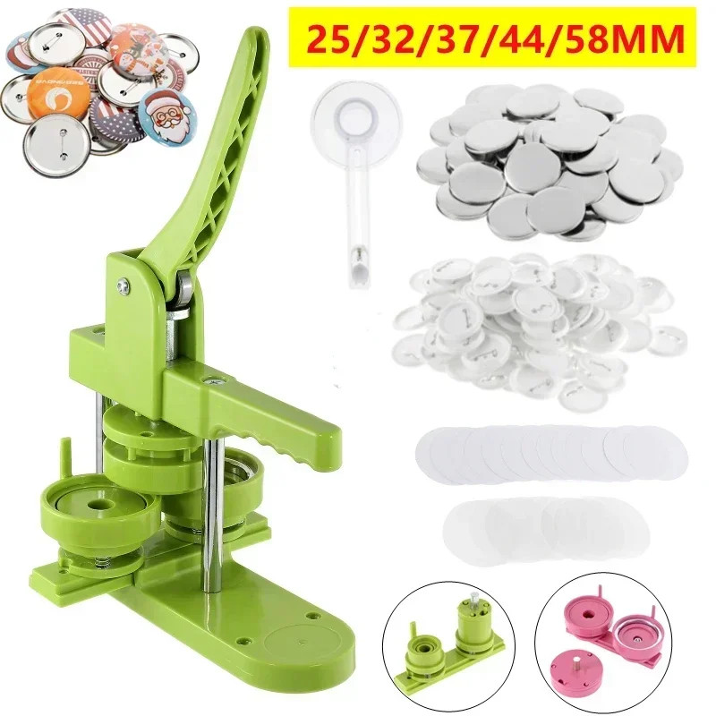 Badge Pin Button Maker Machine Multiple Sizes Pin Badge Maker25/32/37/44MM  for Kids with Sets Butt