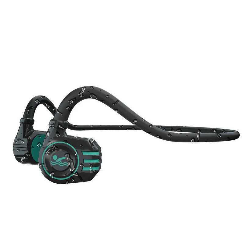 Bone Conduction บลูทูธไร้สายแบบคล้องคอหูฟังกีฬา IPX8 กันน้ําในตัว 32G หน่วยความจําว่ายน้ําชุดหูฟังสํ