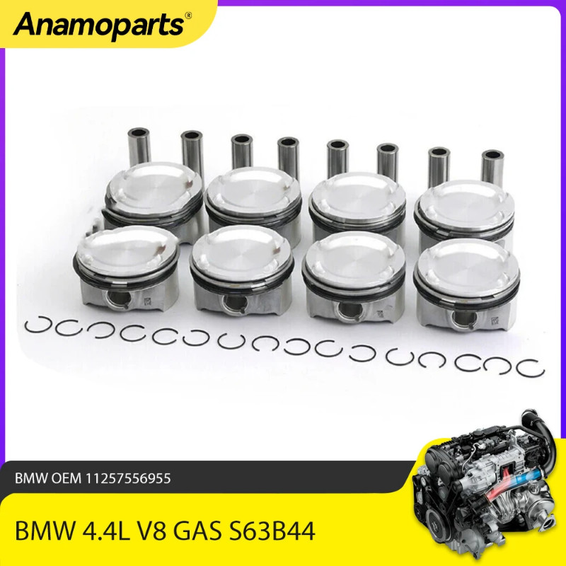 Engine Parts Pistons Rings Kit Φ89mm Fit 4.4 L V8 GAS N63B44 For BMW M5 M6 X5 X6 M E70 F10 F12 4.4L