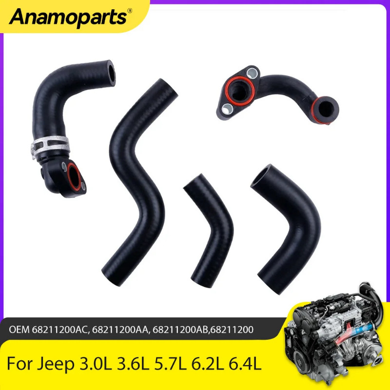 Engine Parts Radiator Coolant Pipe Hose Kit Fit 3.0 L V6 Gas For Jeep Grand Cherokee Ram 1500 3.0L