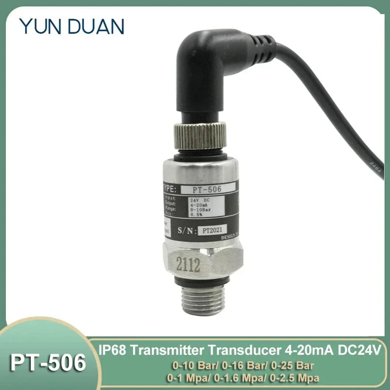 IP68 Pressure Transducer Pressure Transmitter Water Pump Sensor 0-16Bar/0-10Bar/25Bar 1/1.6Mpa/2.5M