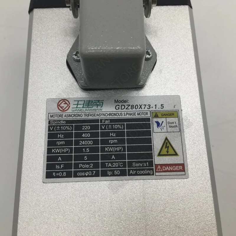 1.5KW 2HP ER11 220V 24000RPM AC Spindle Motor Air Cooled Flange bracket With 1PH to 3PH VFD Inverte