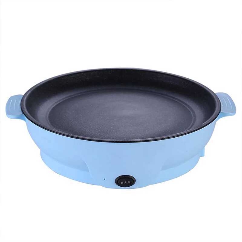 C 220V Multifunction Electric Frying Pan Skillet Non-Sticky Grill Fry Baking Roast Pan Cooker Steak