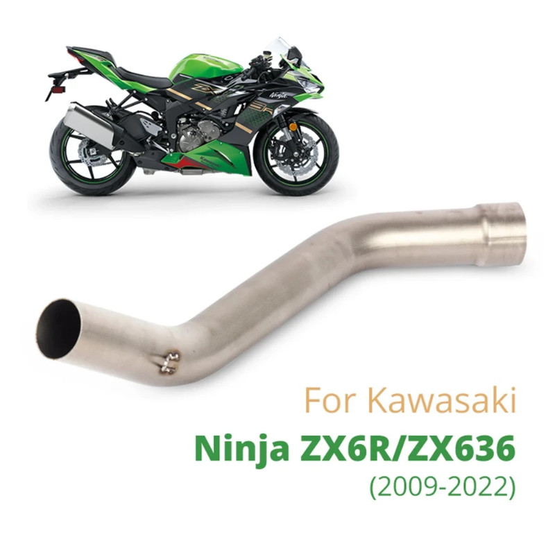 Motorcycle Exhaust Pipe Connection Link Tube Middle Mid Link Connector Section for Kawasaki Ninja Z