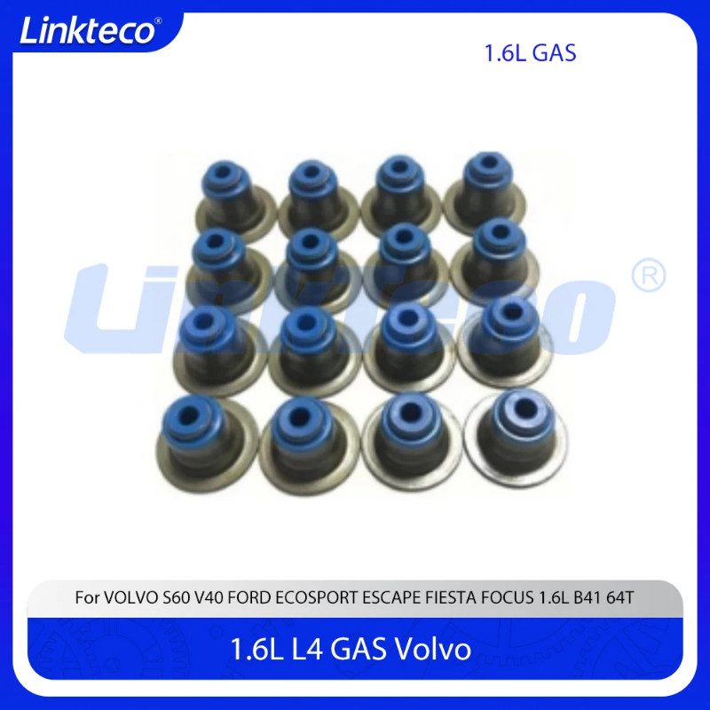 16pcs Engine Parts Valve Stem Seal Fit 1.6 T L L4 B4164T For 11-22 VOLVO S60 V40 FORD ECOSPORT ESCA