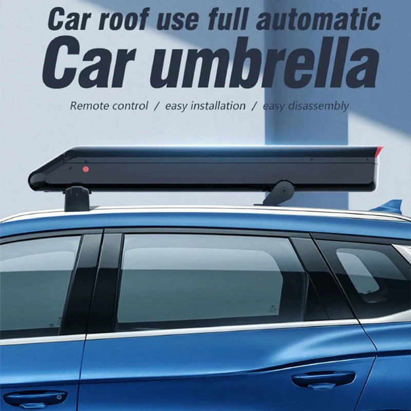 Hot Selling 3.8m Portable Anti-UV Automatic Folding Sun Shade Covering Rooftop Car Cover Car Umbrel