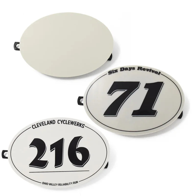 3X Retro Motorcycle Modified Climbing Number Plate Decorative Number Plate Digital Number Plate