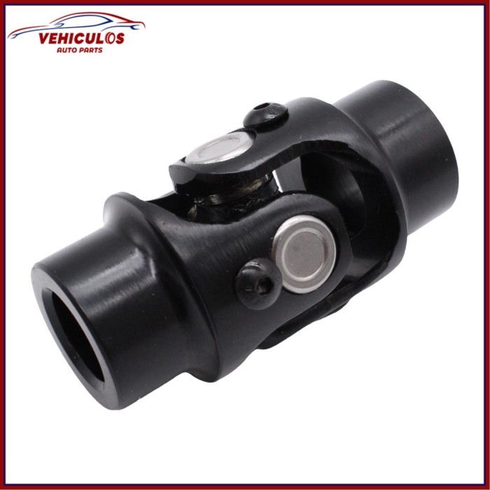 Auto Steering Shaft U Joint Coupler 3/4" Round x 3/4" Round Black For Car