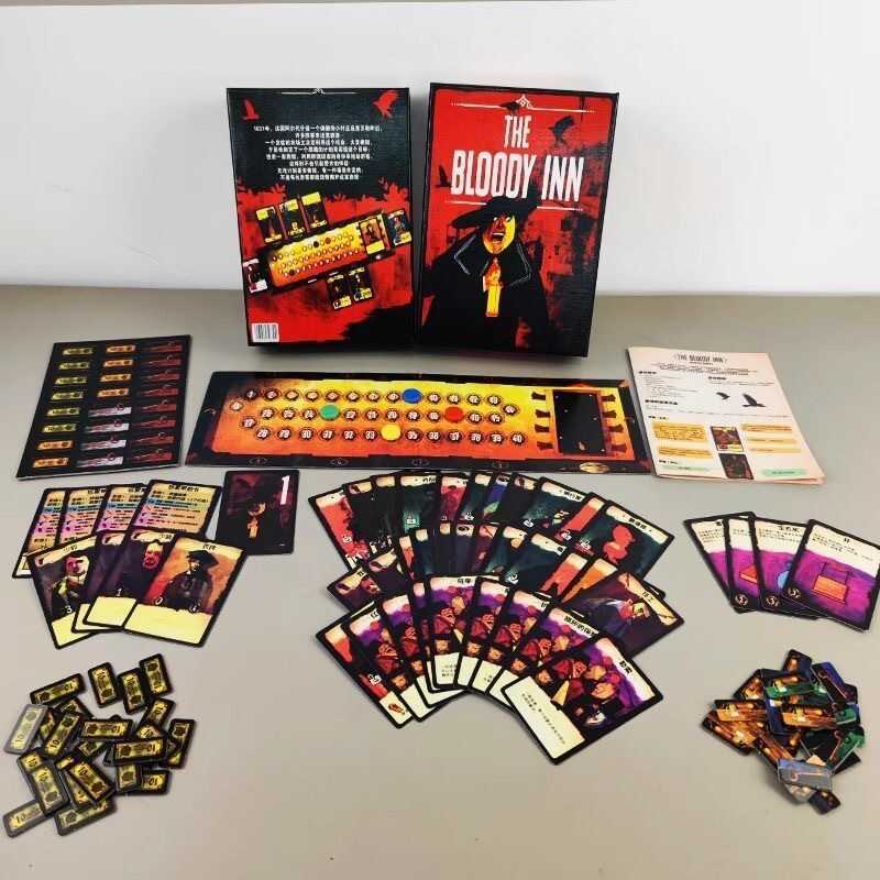 เกมกระดาน BLOODY Hotel THE BLOODY INN Hotel Card กลยุทธ์มืดจีน 1-4 ผู้เล่นเกมปาร์ตี้