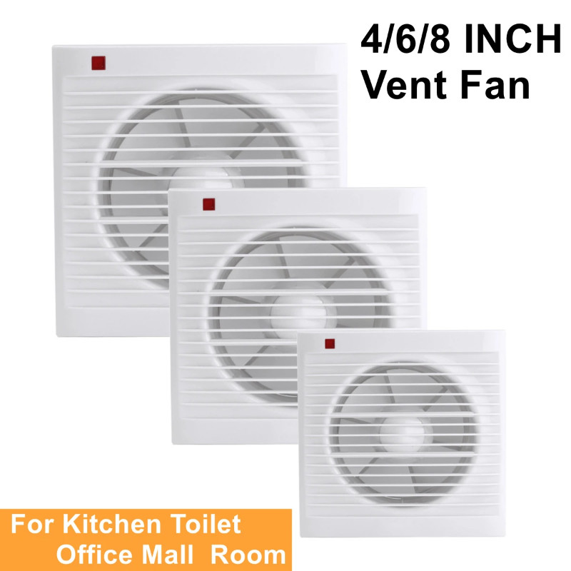4 Inch 6 Inch 8 Inch Waterproof Mute Bathroom Extractor Exhaust Fan Window for Kitchen Toilet Vent