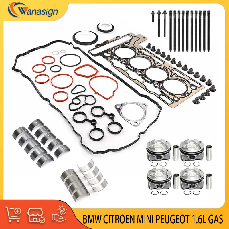 AUTO Engine Rebuild Overhaul Kit for CITROEN BMW MINI PEUGEOT 1.6L 1.6T L4 16V GAS 1.6 L T R55 R56