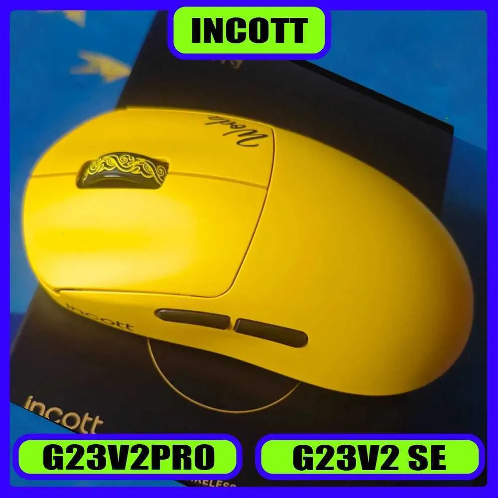 Incott G23V2Pro G23V2 SE 1K/8K เมาส์ไร้สาย Mechanical Hot Swap PAW33795/3950 32K/45K DPI Ergonomics 
