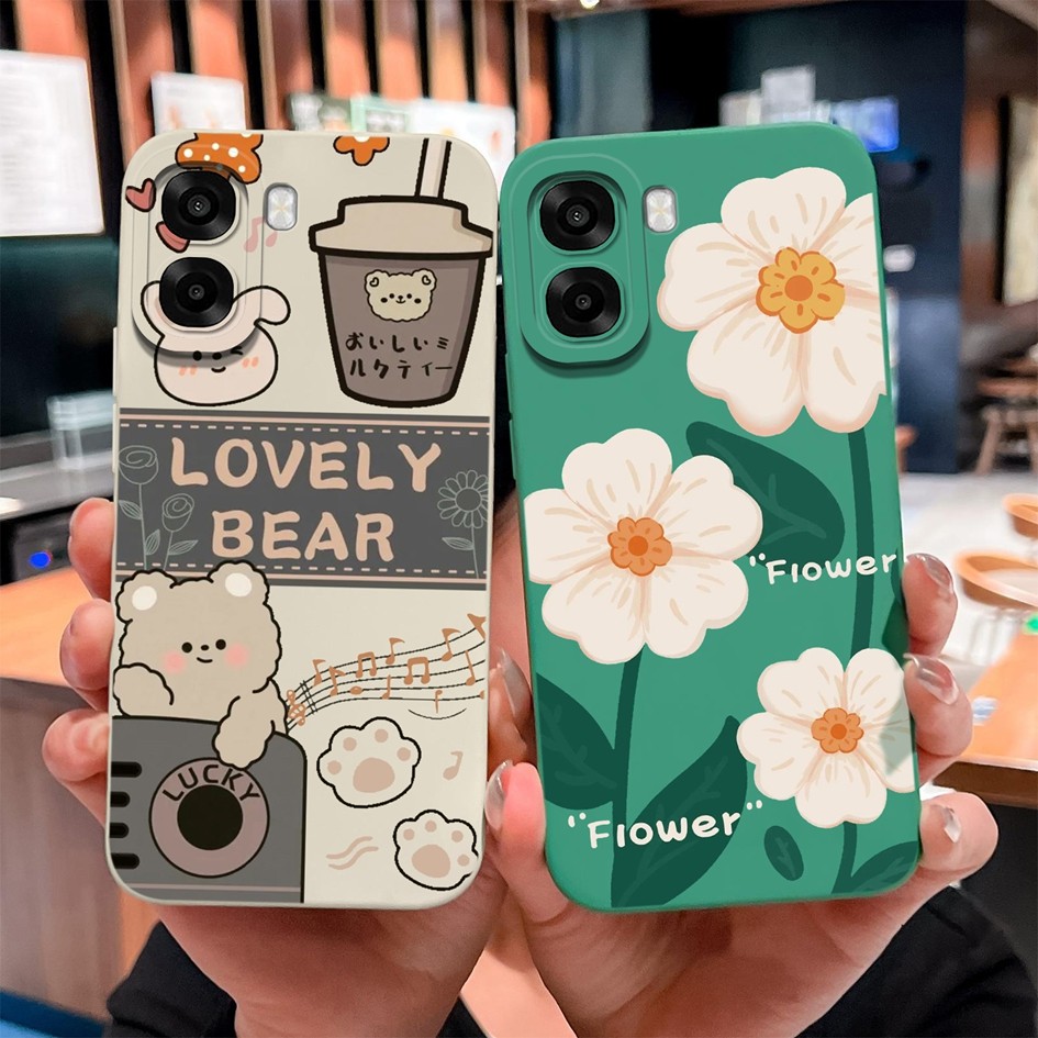 ปลอกสําหรับ OPPO A6 A6X 4G 5G เคสโทรศัพท์แฟชั่นหมีอัพเกรด Anti Slip ซิลิโคนป้องกันสําหรับ OPPOA6 6 X ฝาครอบ Capa