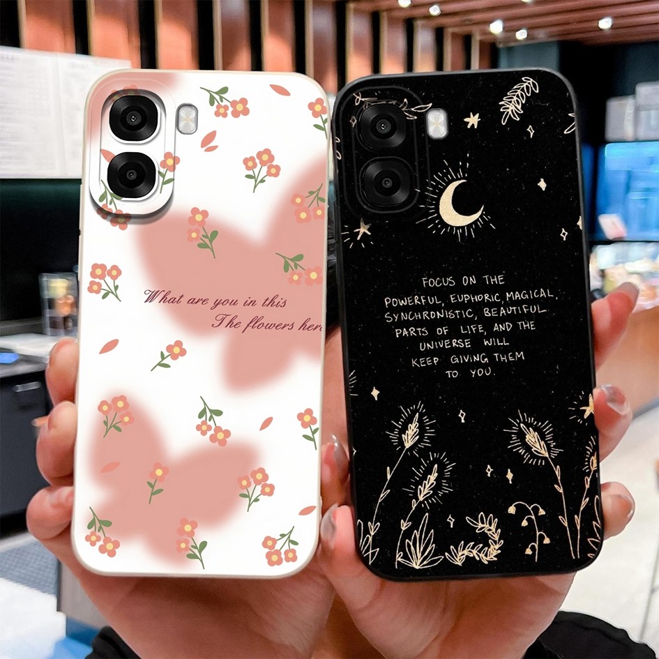 เคสโทรศัพท์สําหรับ OPPO A6X A6 ปลอกคุณภาพสูงกันกระแทกแฟชั่นดอกไม้ซิลิโคนสําหรับ OPPOA6 X 6X 4G 5G Capa ฝาครอบ