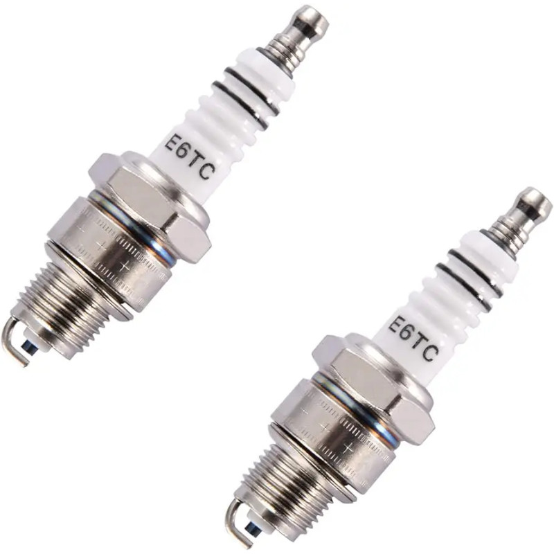 2pcs E6TC Spark Plug Replacement Parts For 50cc 70cc 90cc 110cc ATV Go Kart Dirt Pit Bike Motorcycl