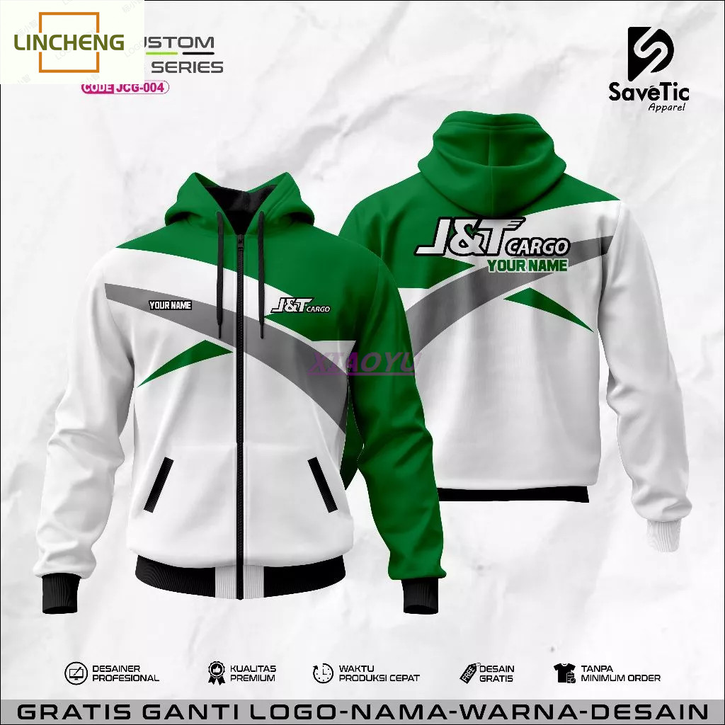Jaket J&T Cargo พิมพ์เต็มแบบสับลิม/Jacket J&T Cargo/jaket logistic jnt cargo/jaket custom jnt cargo/