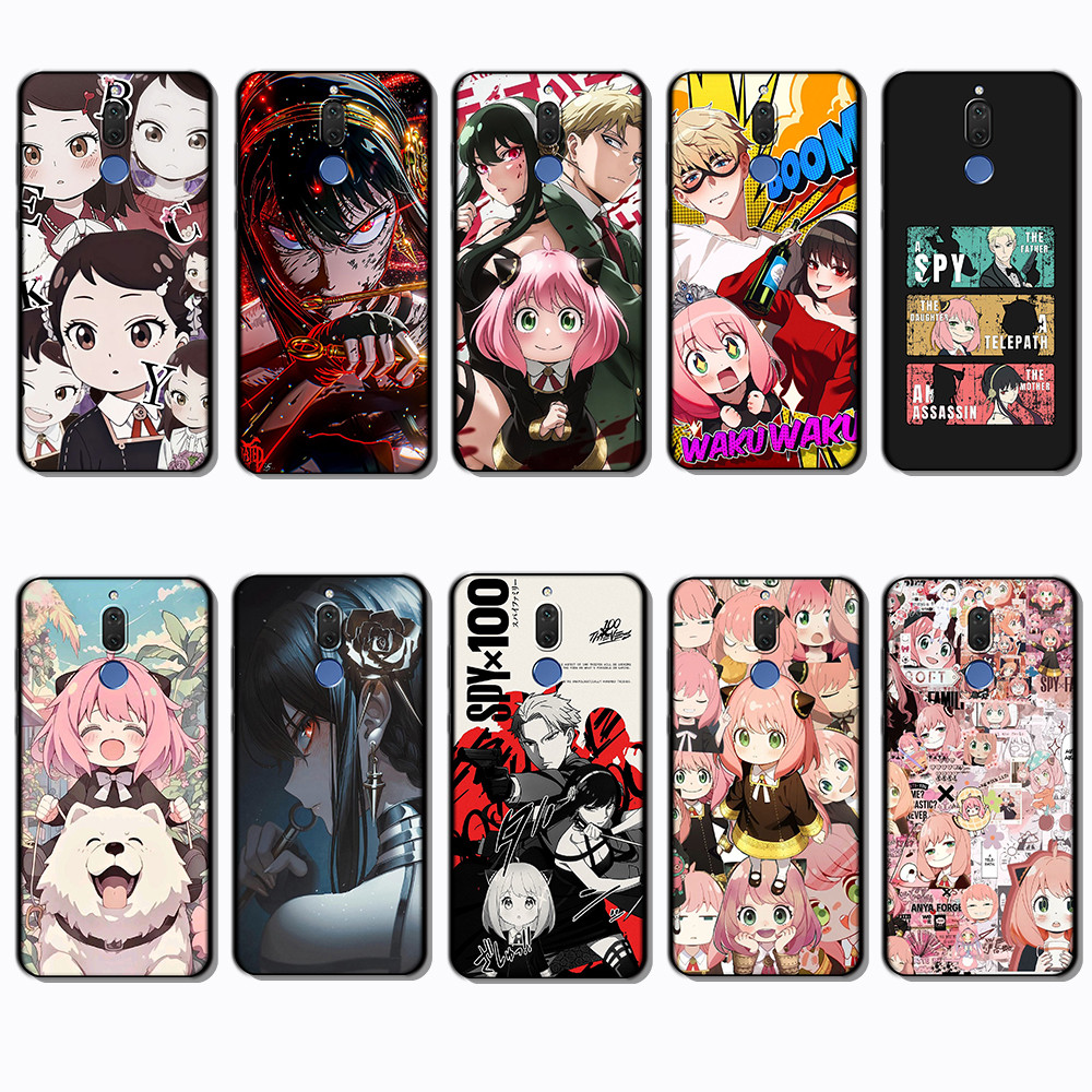 สําหรับ Huawei Nova 2 Lite 2i 3 3i 4E 5i 5T 7 SE 8i G13 SPYFAMILY ขอบสีดําเคสโทรศัพท์ TPU | ยืดหยุ่น