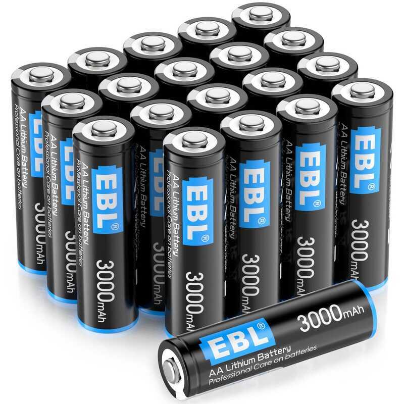 C EBL 20Pc 1.5 Volt 3000Mah Batteries AA 1.5V Lithium Battery Non-Rechargeable Li-Ion Battery For F