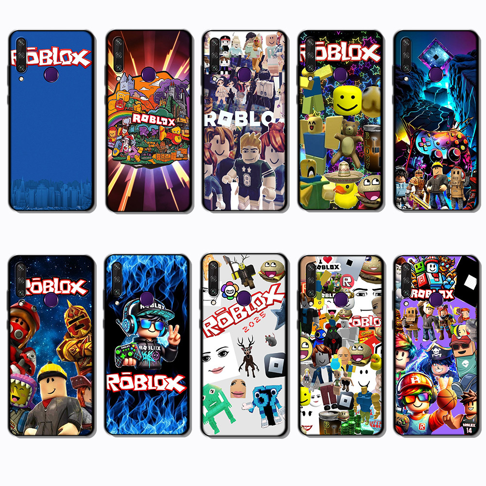 Huawei Y6P Y7A Y8P Y9A Y5 Y6 Prime Roblox เคสโทรศัพท์ TPU ขอบสีดํา | ยืดหยุ่น กันกระแทก & ไม่เหลือง