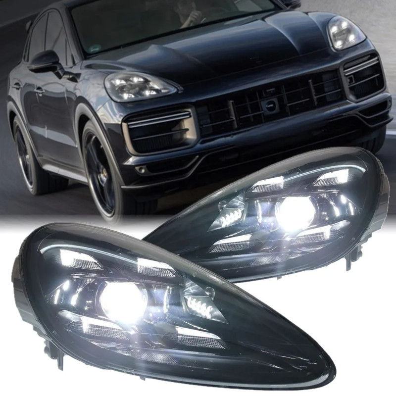 Car Led Lights For Porsche Cayenne Headlight 958.1 958.2 2011-2018 Upgrade 2023 LED Matrix headligh