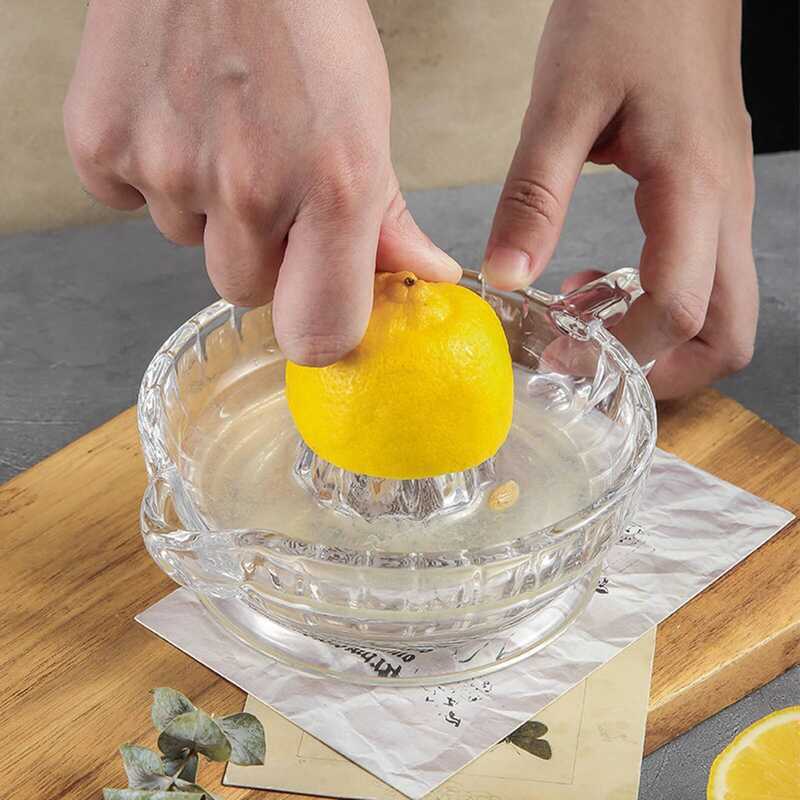 C Multifunctional Glass Fruit Juice Squeezer Manual Lemon Juicer Citrus Orange And Grapefruit Juice
