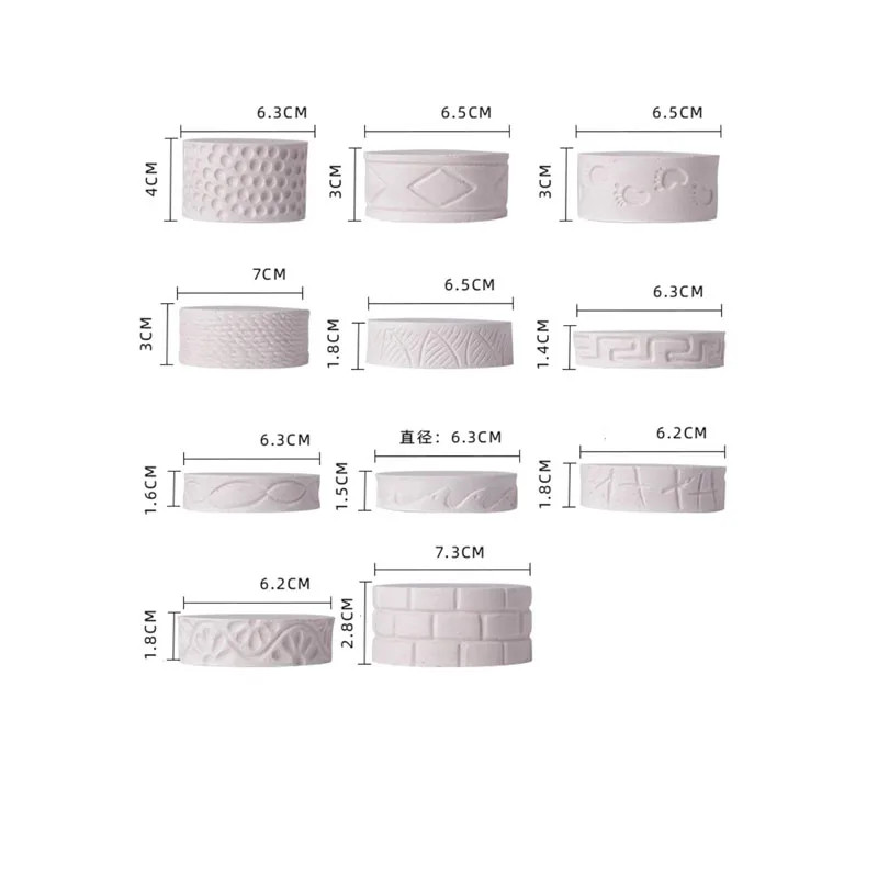 DIY Clay Tools Pottery Ceramic Tools Printed Pottery Molds Plaster Printed Mud Roll Pottery Making