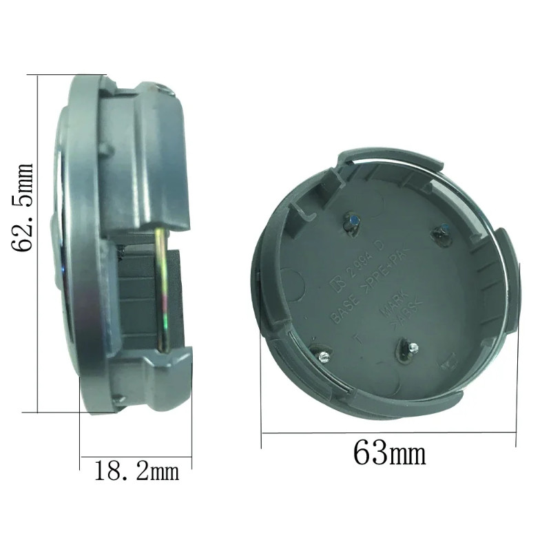 4Pcs 62.5mm 42603-0E030 Gray Plastic Car Wheel Hub Center Cover For Toyota Series Camry 12 to 16 Ca