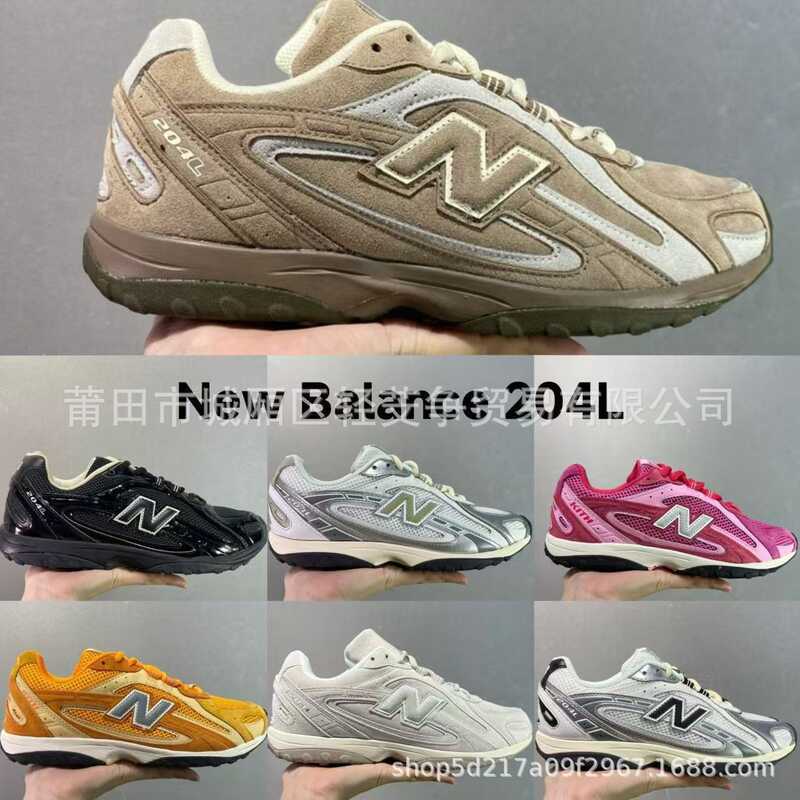 คุณภาพสูง Pure Original NB204L รองเท้าลําลอง Thin-Soled รองเท้ากีฬาน้ําหนักเบารองเท้าวิ่งการค้าต่างป