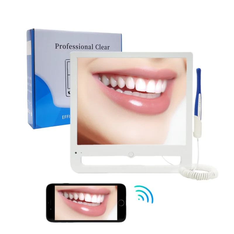 New Pixel 12 Million Dental Intra Oral Camera With 17 Inch Screen Monitor 6 LEDs Light Source Intra