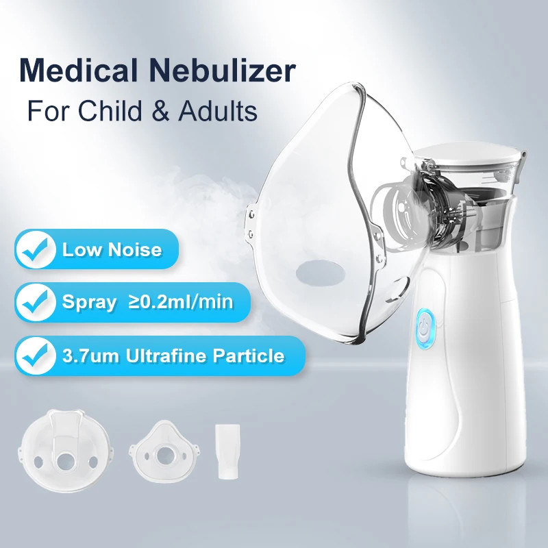 Medical Handhe Portable Nebulizer Inhalator Adult Kids Mini Silent Steam Nasal Humidifier Inhaler T