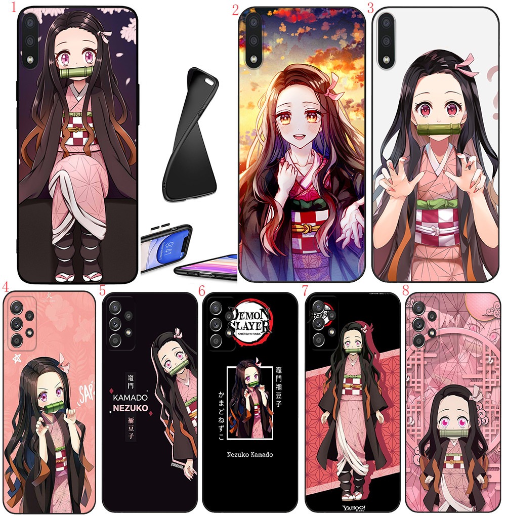 Huawei Y5P Y6P Y8P Y7A Y9A Y8S Y9S Y6 Y7 Y9 Prime 2019 R4 kimetsu ไม่มี yaiba nezuko เคสโทรศัพท์สีดํ