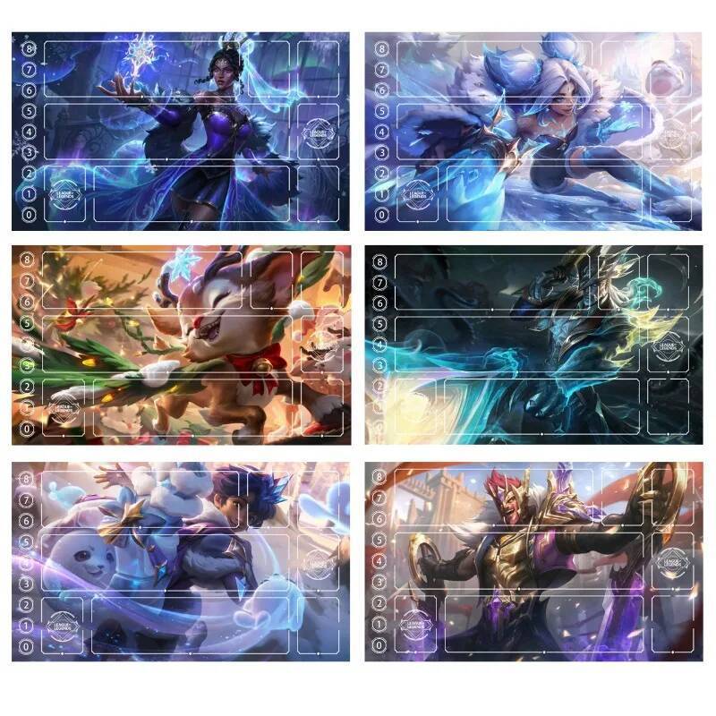 2025 Ice และ Snow Festival Limited Skin Riftbound Playmat Lucian Mel The Spark of Zaun Zeri ผู้เล่นเดี่ยวยางเกมกระดาน