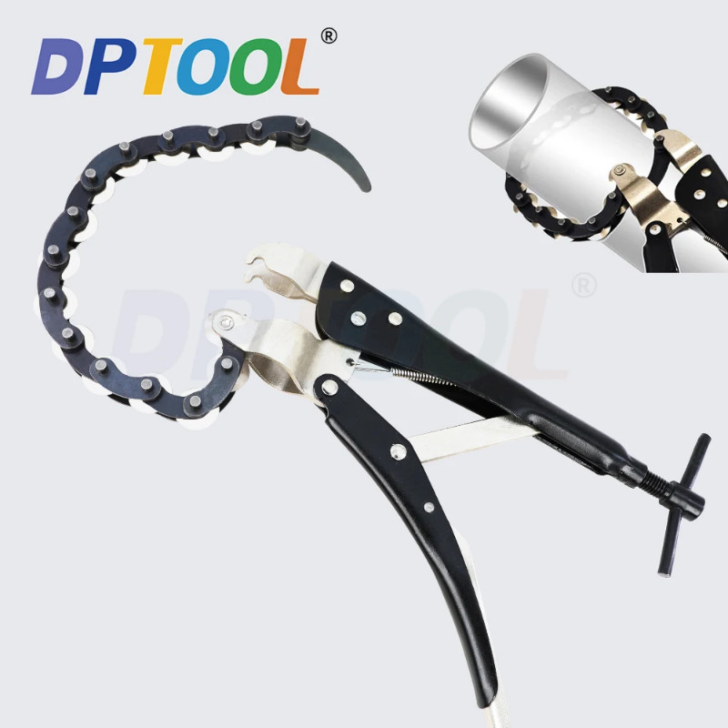 Exhaust Tube Chain Cutter, 0.6" to 3.3" Tailpipe Cutter, Tube Cutting Pliers for Cutting Exhaust Pi