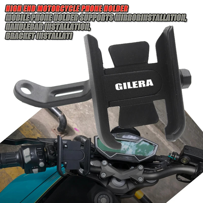 For Gilera GP 800 GP800 Year-Round Mobile Phone Holder, Motorcycle CNC Handle Mobile  GPS Holder, H