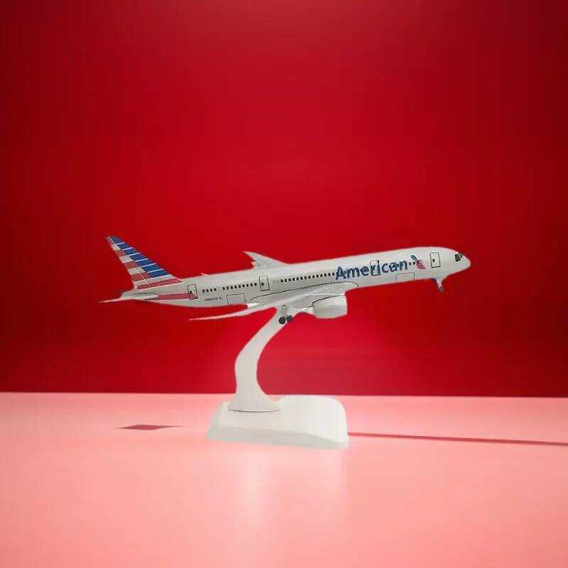 C 1/400 Scale Metal Toys Kids Airplane Model 20Cm B777 American Aires Model Plane Diecast Wheels La