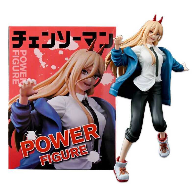 C 21Cm Chainsaw Man Anime Denji Figure Power Action Figure Pochita Figure Scene Ornament Makima Mod